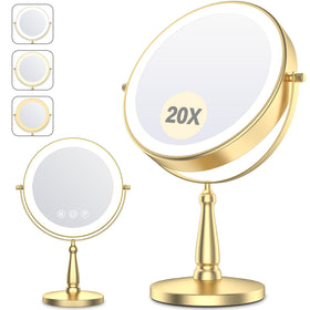 WOOCICA 9-inch lighted vanity mirror offering balanced makeup lighting