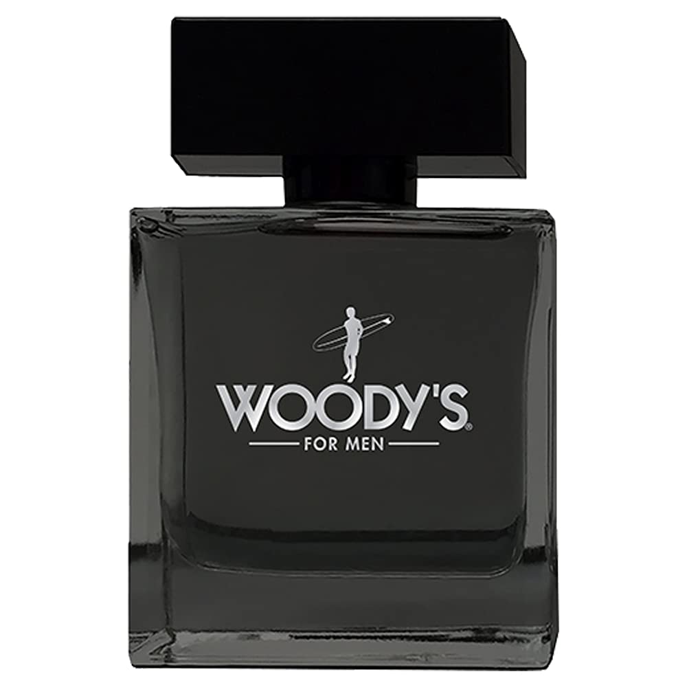 Woody's Cologne bottle front view, ideal for daily wear and refined scent.
