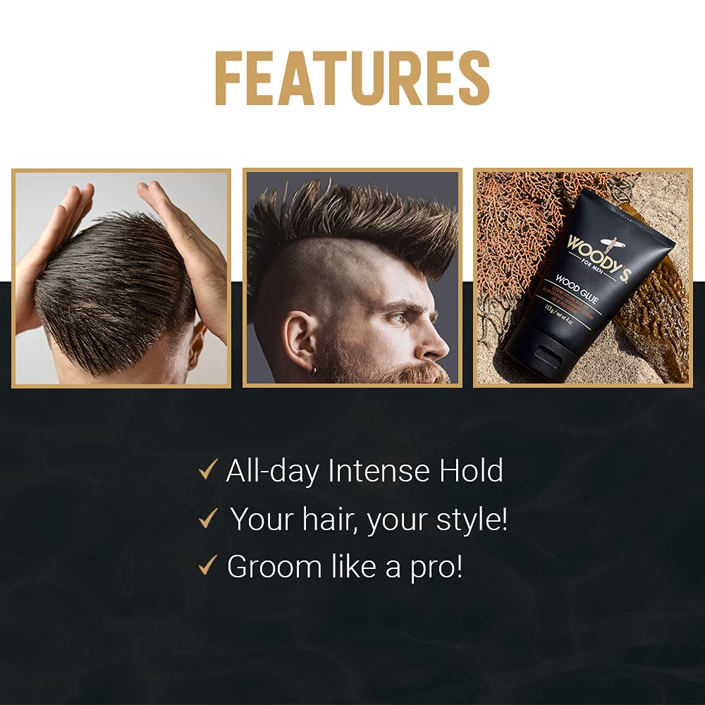 Woody's Hair Gel easy-styling feel stays pliable for tweaks