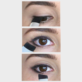 Woosh Arc Brush smudge-end softens lines for a polished look.