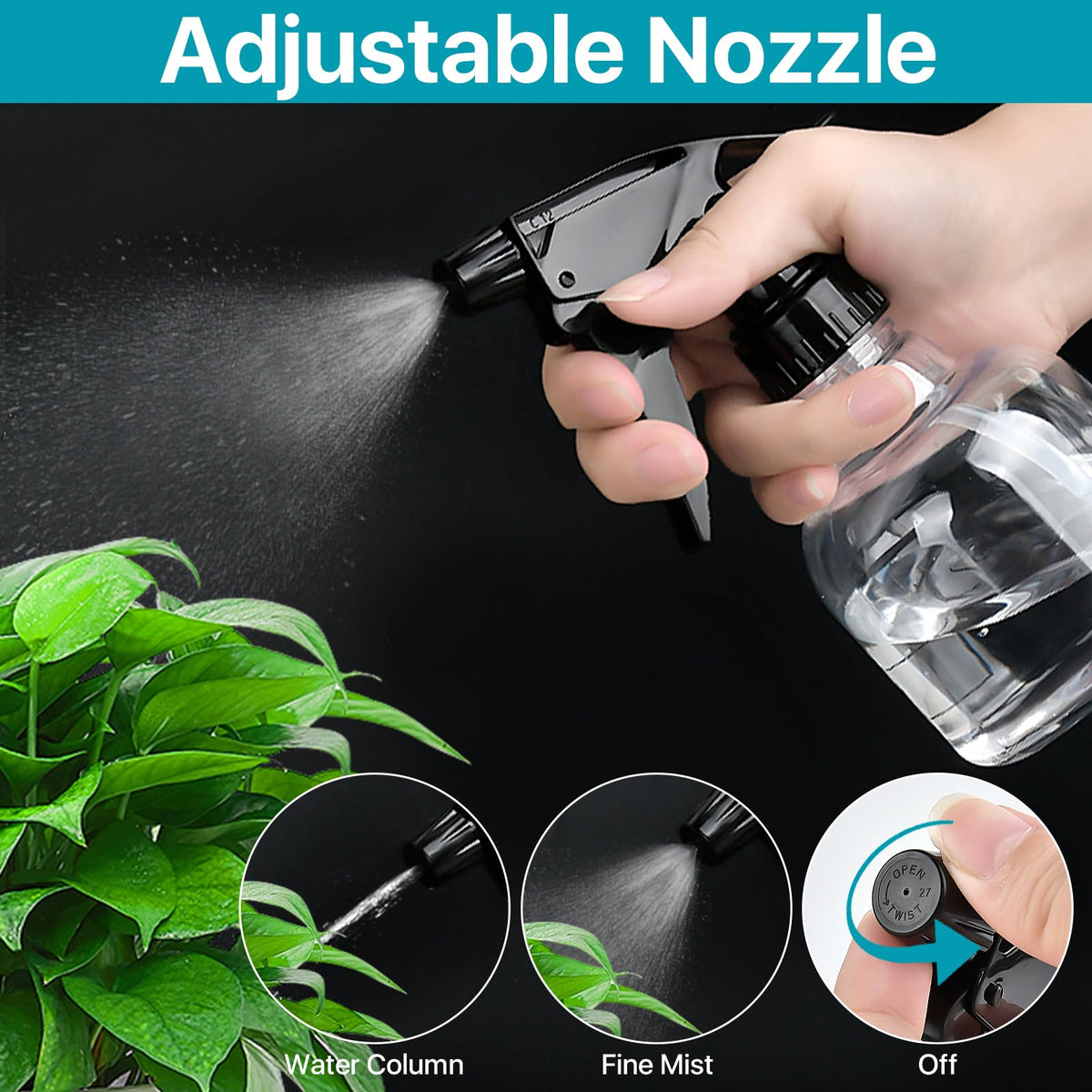 Worldity 8 oz spray bottle durable leak-proof design for everyday use.