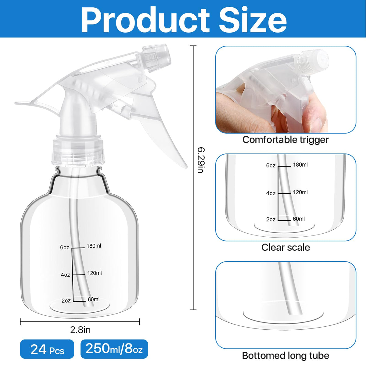 Worldity bottle shows oz and ml markings for precise dilution and measurement.