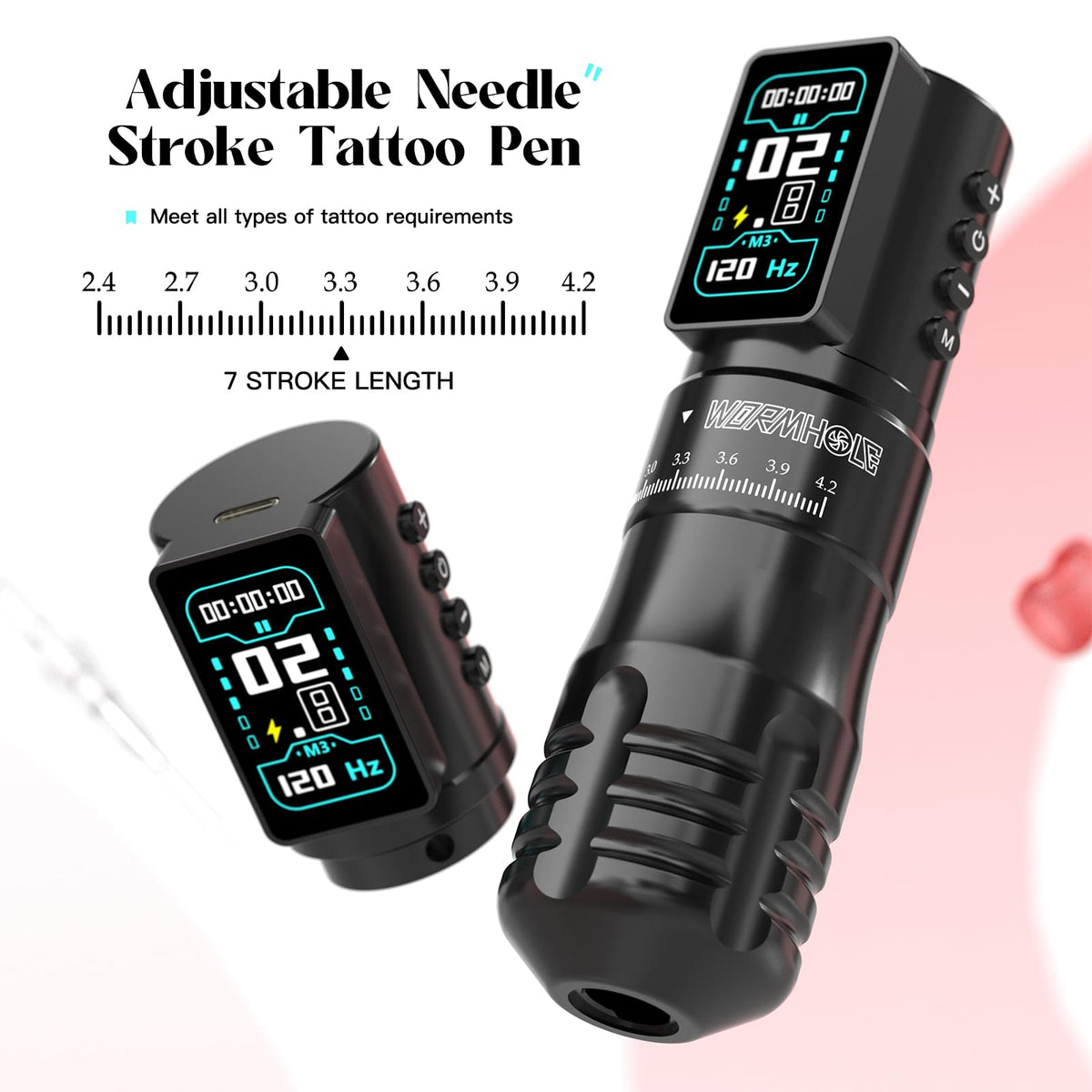Two 2300mAh batteries provide long session power for uninterrupted work