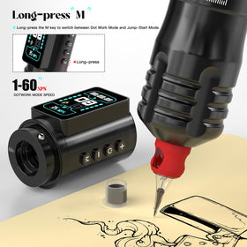 Needle stroke adjustment dial demonstrates precise 2.4–4.2 mm customization