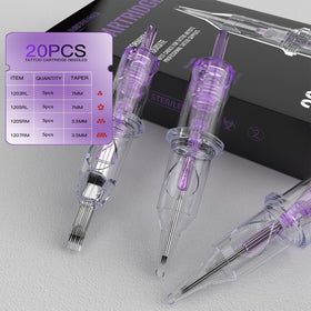Wormhole Tattoo twenty cartridge needles support varied detailing.
