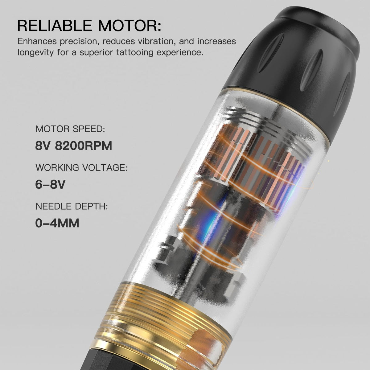 Wormhole Tattoo dot working mode detail supports smooth, consistent line work.