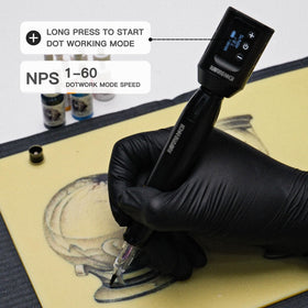 Wormhole Tattoo ergonomic design gun offers comfortable handling for long sessions.