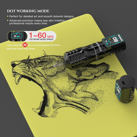Wormhole Tattoo Gun features 2x2300mAh batteries for long cordless sessions.