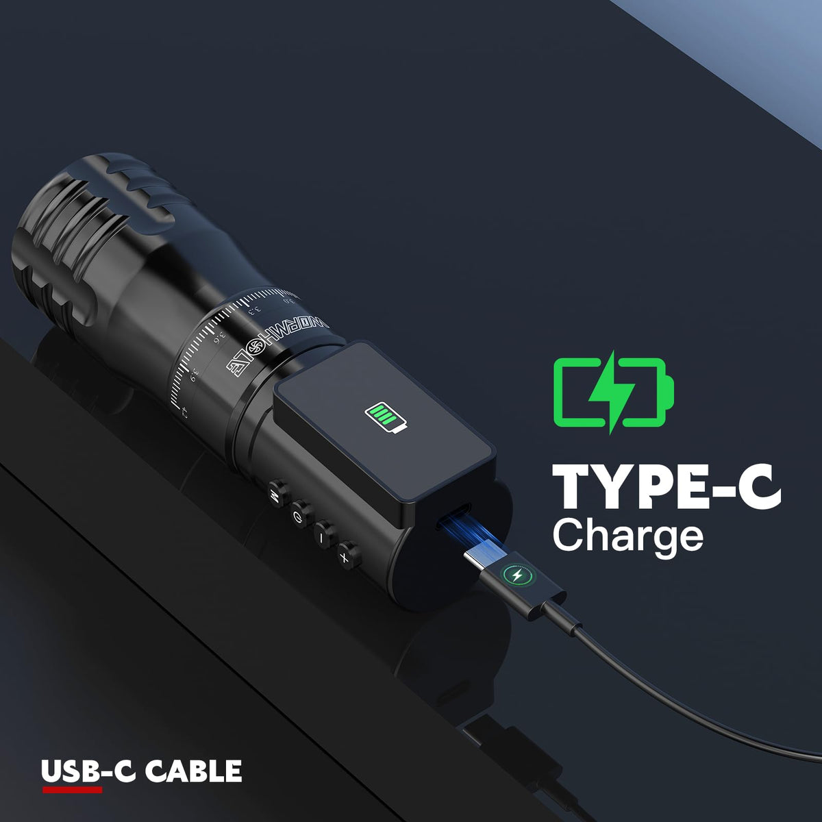 Wormhole Tattoo Gun ergonomic black design supports comfortable sessions.