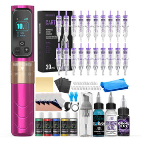Wormhole Tattoo gun kit with adjustable stroke for precise eyebrow detailing and smooth lines
