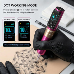 Wormhole Tattoo gun kit complete professional set with inks, needles, and practice skins for ready-to-tattoo sessions