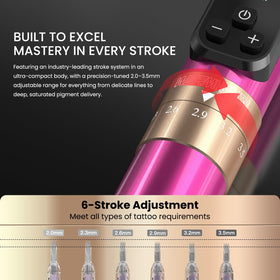 Wormhole Tattoo gun kit ergonomic design fits comfortably in hand for long sessions