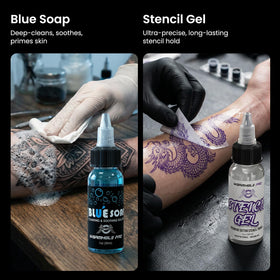 Wormhole Tattoo gun kit practice skins and stencil papers for safe practice before sessions