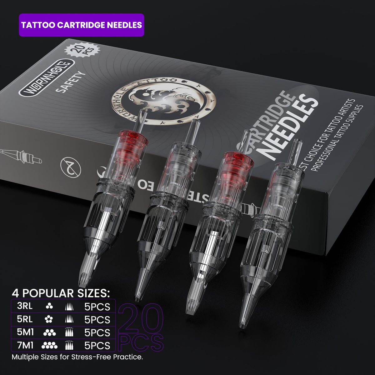 Wormhole Tattoo Kit practice skins included for safe beginner practice