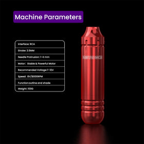 Wormhole Tattoo Kit rotary gun ergonomic grip promotes comfortable practice
