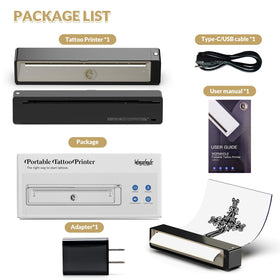 Wormhole Tattoo stencil printer kit includes charger and manual