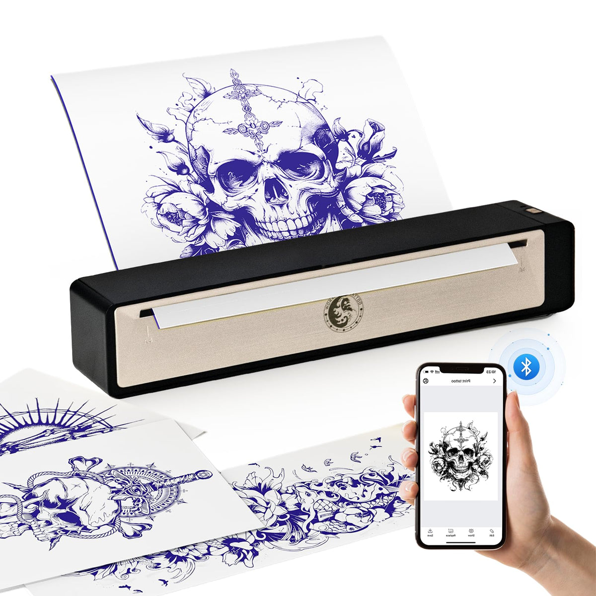 Wormhole Tattoo stencil printer compact design ready for on-the-go use