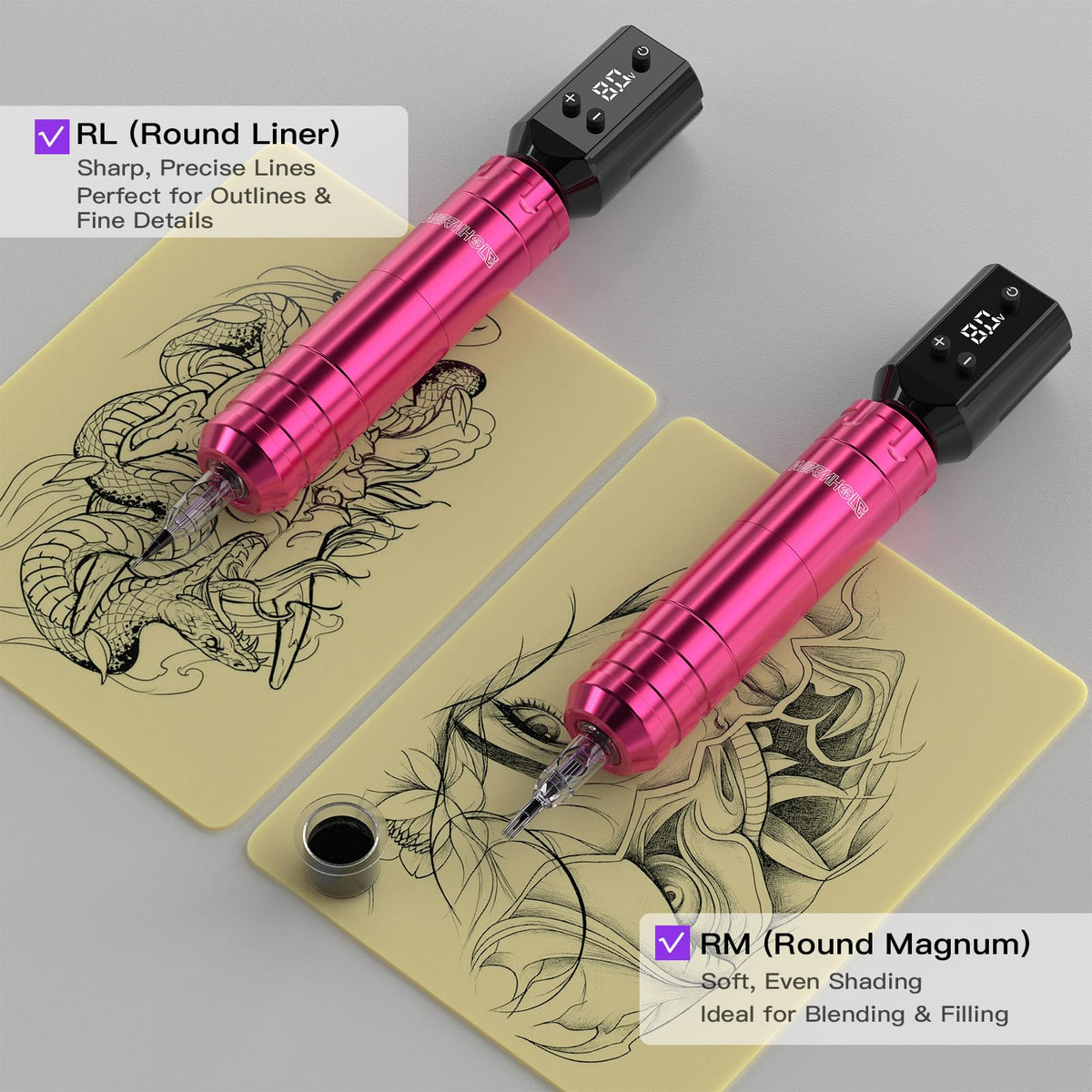 Wormhole Tattoo transfer papers and gel aid stencil accuracy.