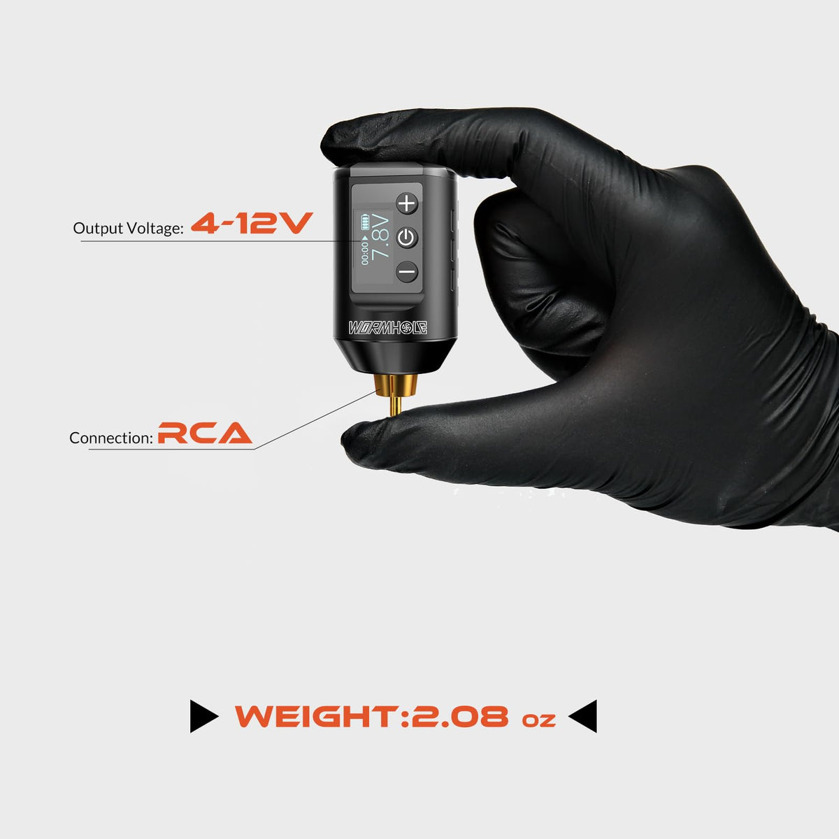 Wormhole Tattoo WB11-A 60-level dial supports precise voltage control.