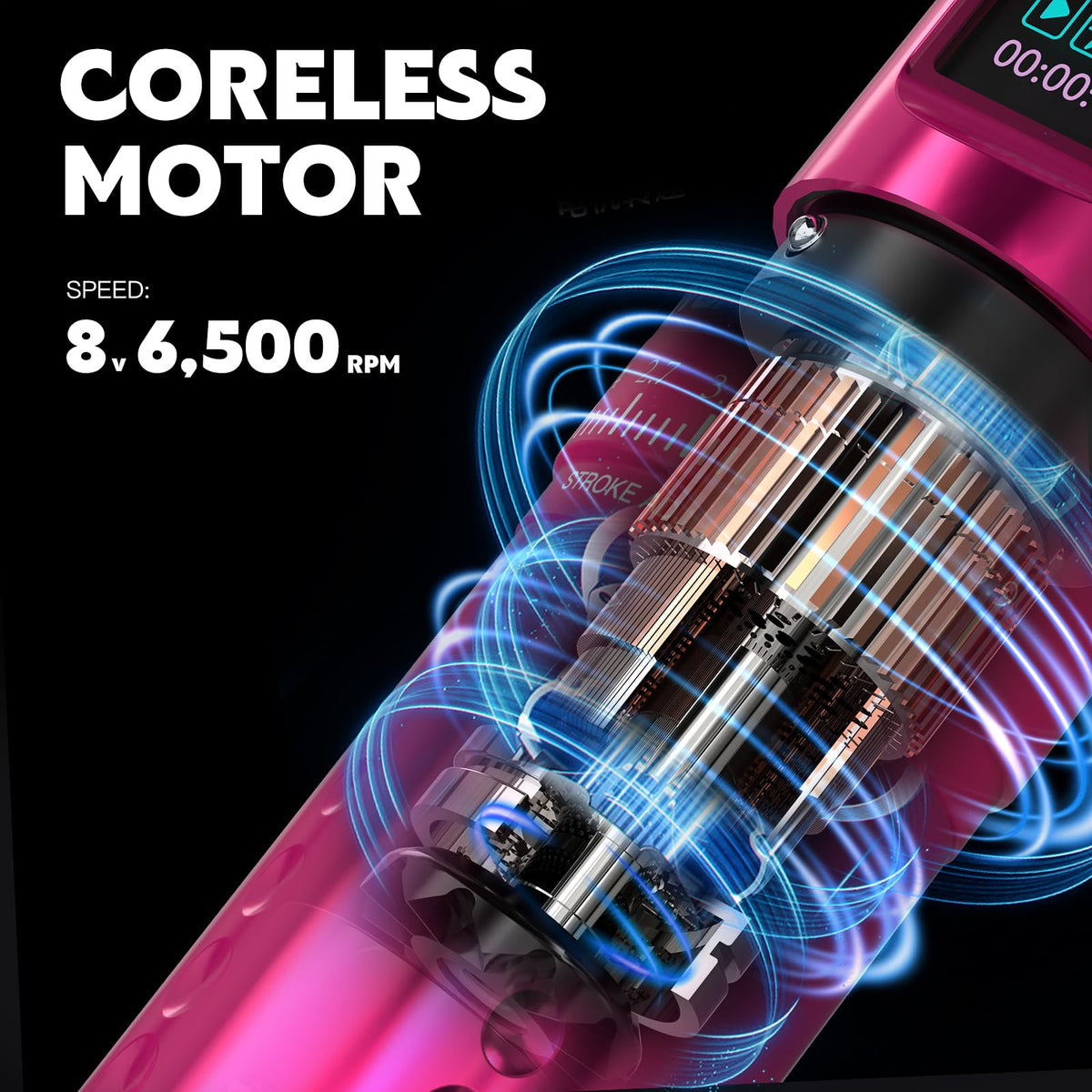 WORMHOLEPRO 7 removable 1800mAh battery enables long sessions with fast recharge.