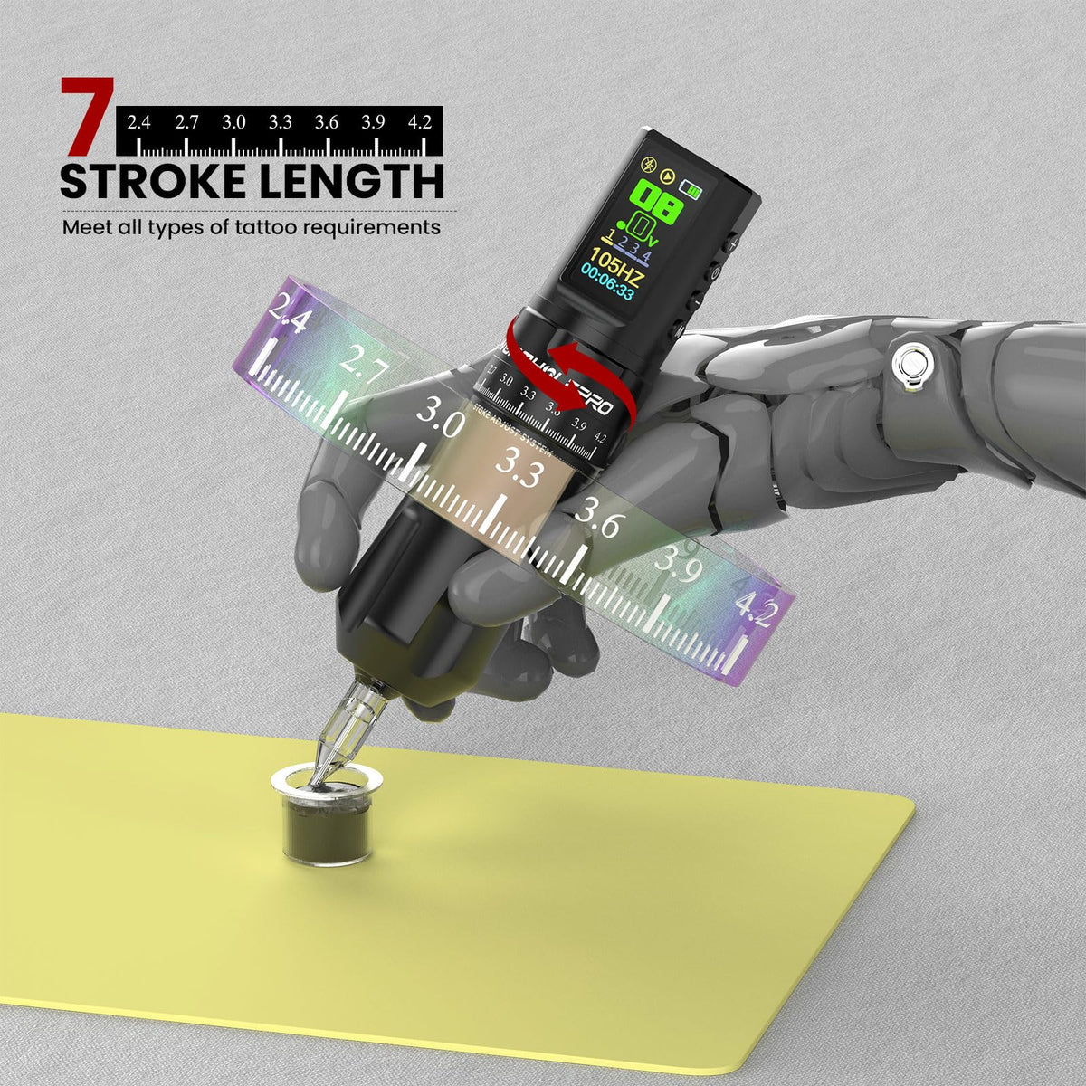 WORMHOLEPRO Aquila 7 stroke lengths selector for versatile techniques