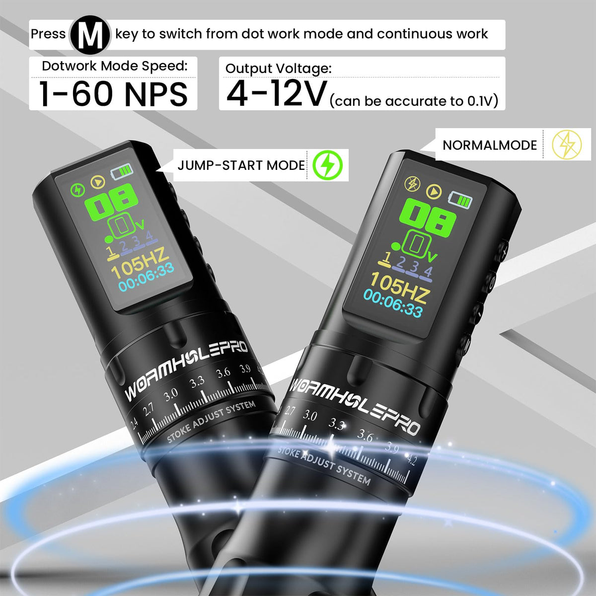 WORMHOLEPRO Aquila removable battery ready for quick swap