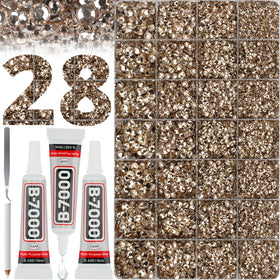 Worthofbest 36000pcs rhinestones kit displayed to spark creative projects
