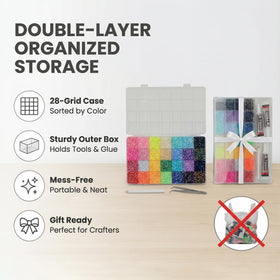 Worthofbest all-in-one bedazzle kit with case for storage
