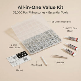 Worthofbest 2mm rhinestones for precise detailing in crafts.