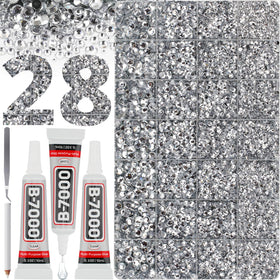 Worthofbest rhinestones 36000pcs for sparkling crafts on tumblers and nails.