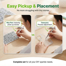 Worthofbest white wax picker for easy gem handling.