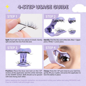 3s apply, 1s remove with WOSADO BearisBug magnetic lashes kit