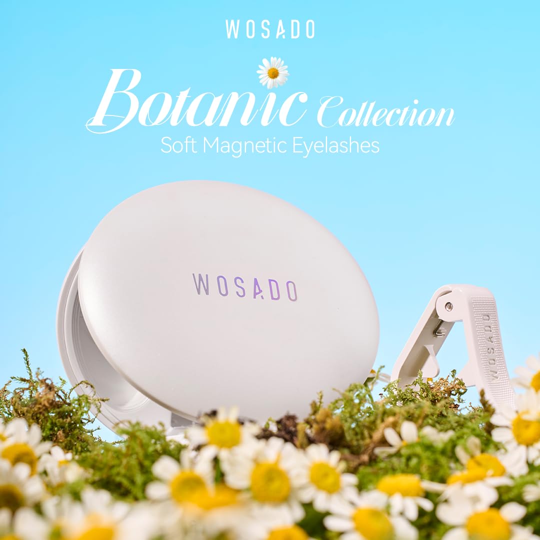 WOSADO Daisy glue-free magnetic lashes in the act of application