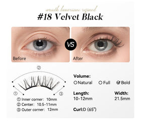 WOSADO lightweight 0.034g lashes provide feather-light comfort