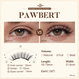WOSADO Pawbert applicator tool enabling precise, mess-free lash placement.