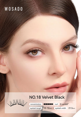 WOSADO soft wispy magnetic lashes close-up highlighting natural lash blend