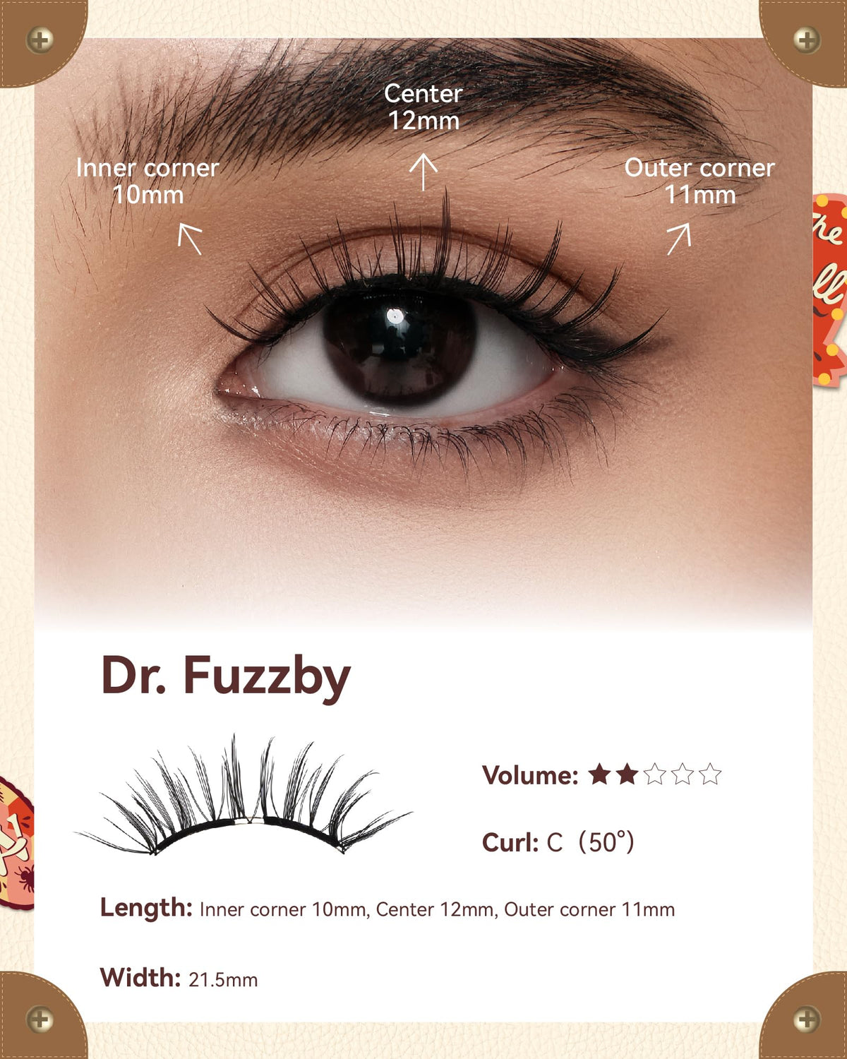 Glue-free, reusable WOSADO Dr.Fuzzby lashes ready for multiple wearings