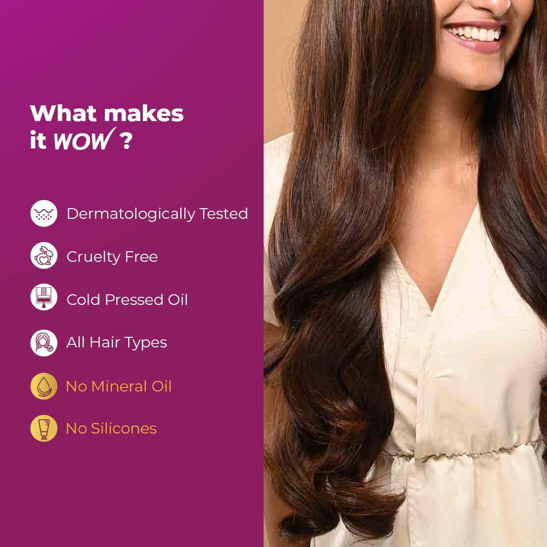 WOW Skin Science night-use oil on scalp supports deep conditioning.