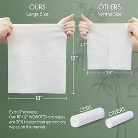 Bamboo rayon WOWOTEX towel shown for soft, absorbent skin cleansing