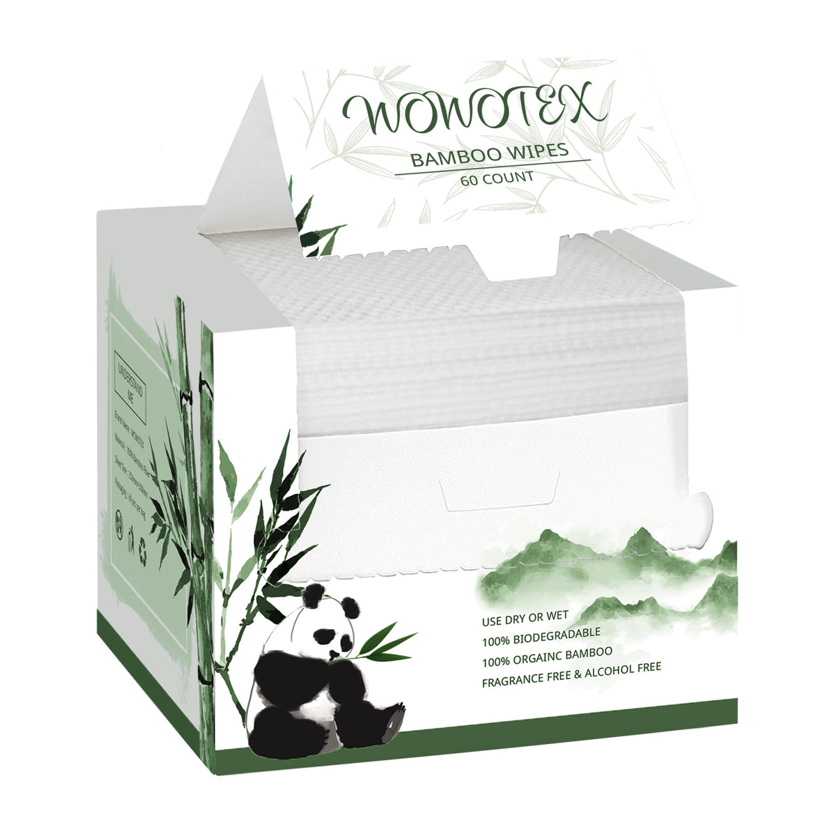 WOWOTEX bamboo viscose face towel pack, ultra-soft and highly absorbent for gentle cleansing.