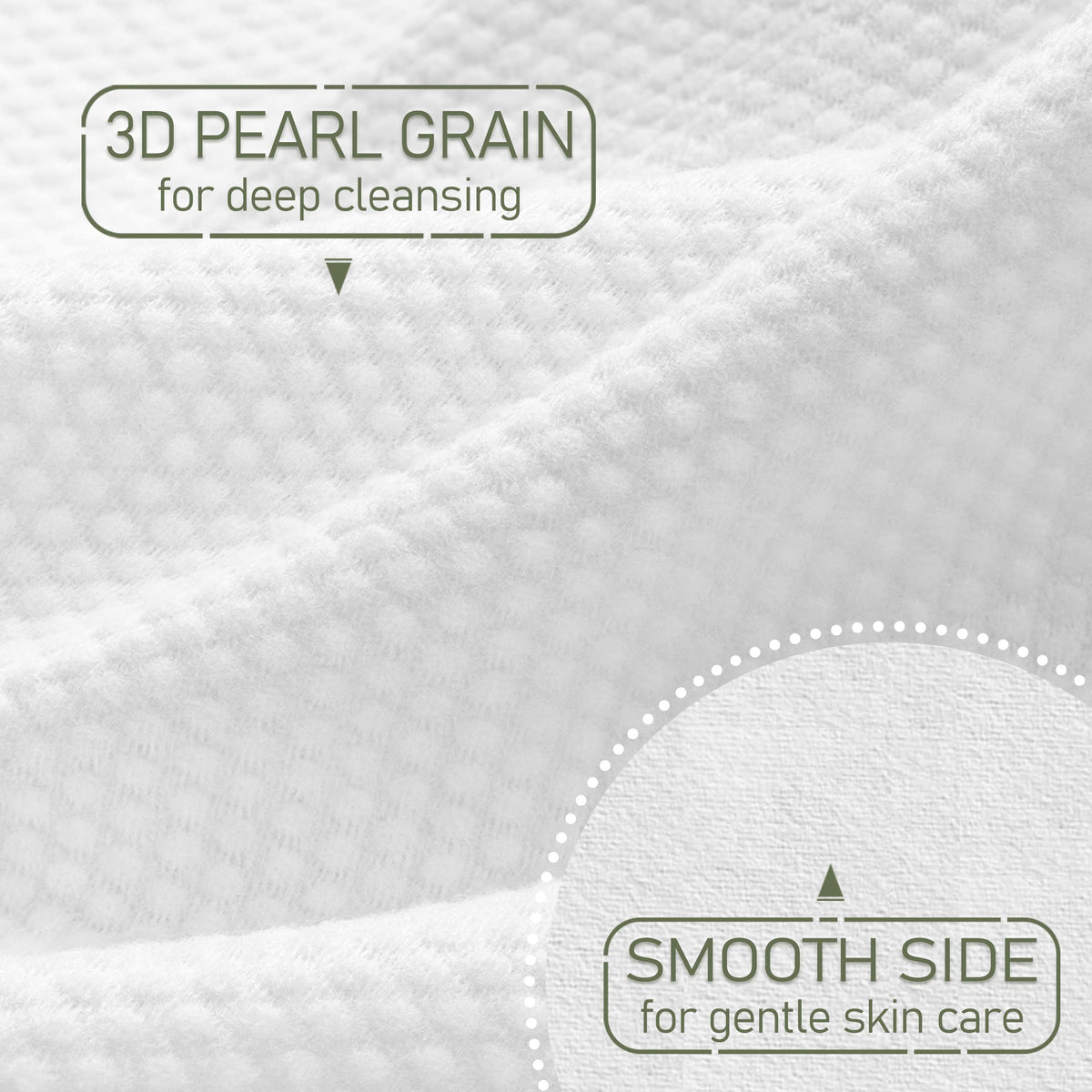 WOWOTEX extra thick soft viscose towel texture for gentle cleansing.