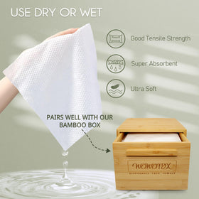 WOWOTEX fragrance-free and alcohol-free towels safe for sensitive skin cleansing.