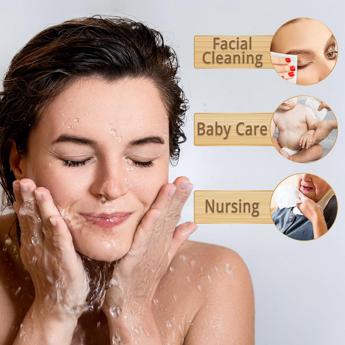 WOWOTEX towels ideal for baby care and makeup removal.