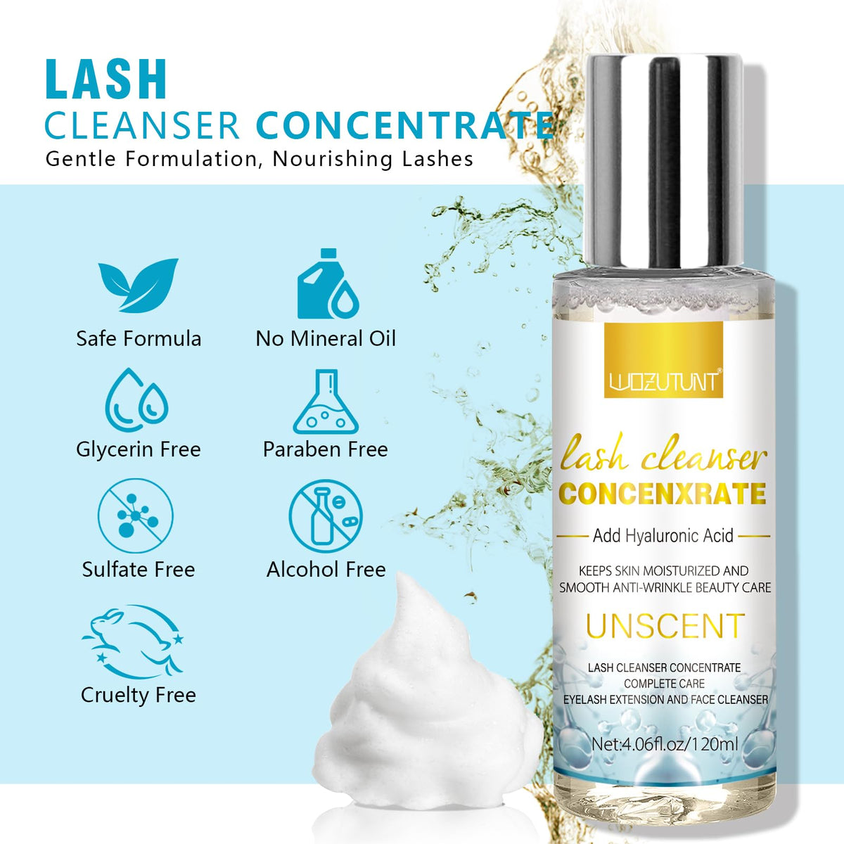 WOZUTUNT eyelash aftercare bags organized for travel and post-treatment upkeep.