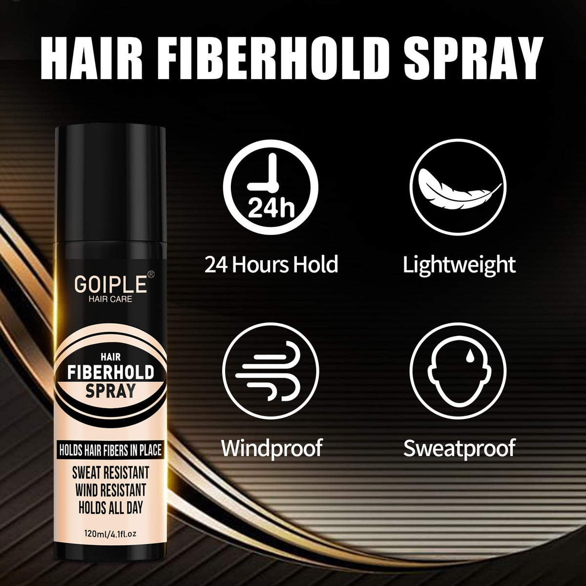 WOZUTUNT fiber hold spray keeps hairline defined during workouts.
