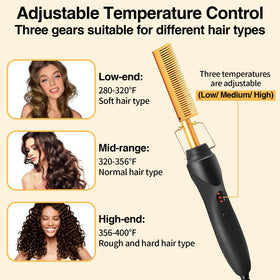 WOZUTUNT anti-scald safety feature protects the scalp during styling.