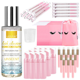 WOZUTUNT lash shampoo concentrate 120ml bottle for deep cleansing and lash care.