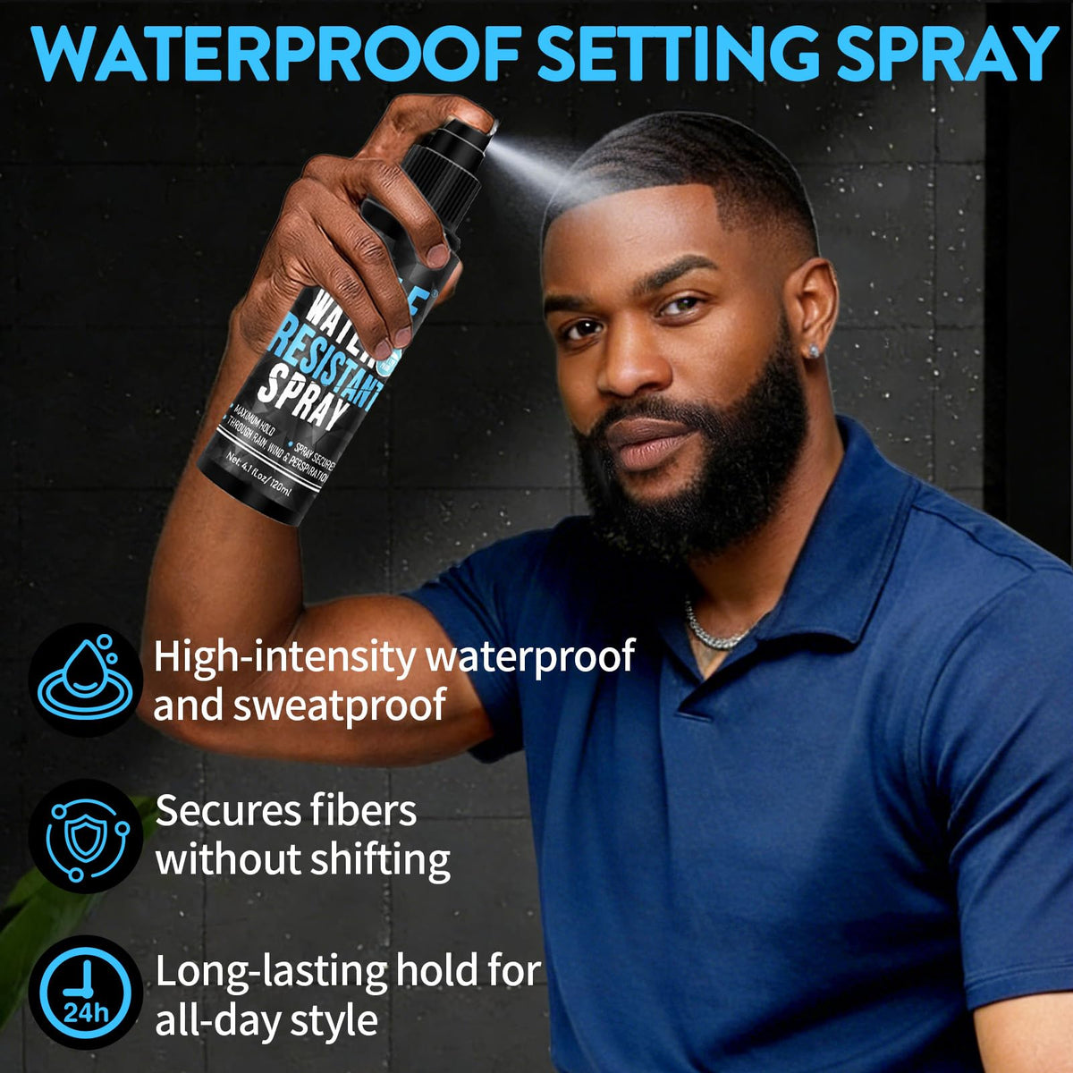 WOZUTUNT water-resistant spray in use during a workout