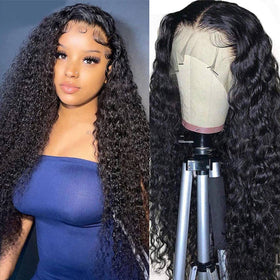 WPPIKK 13x4 lace front wig front view with natural hairline for versatile styling.