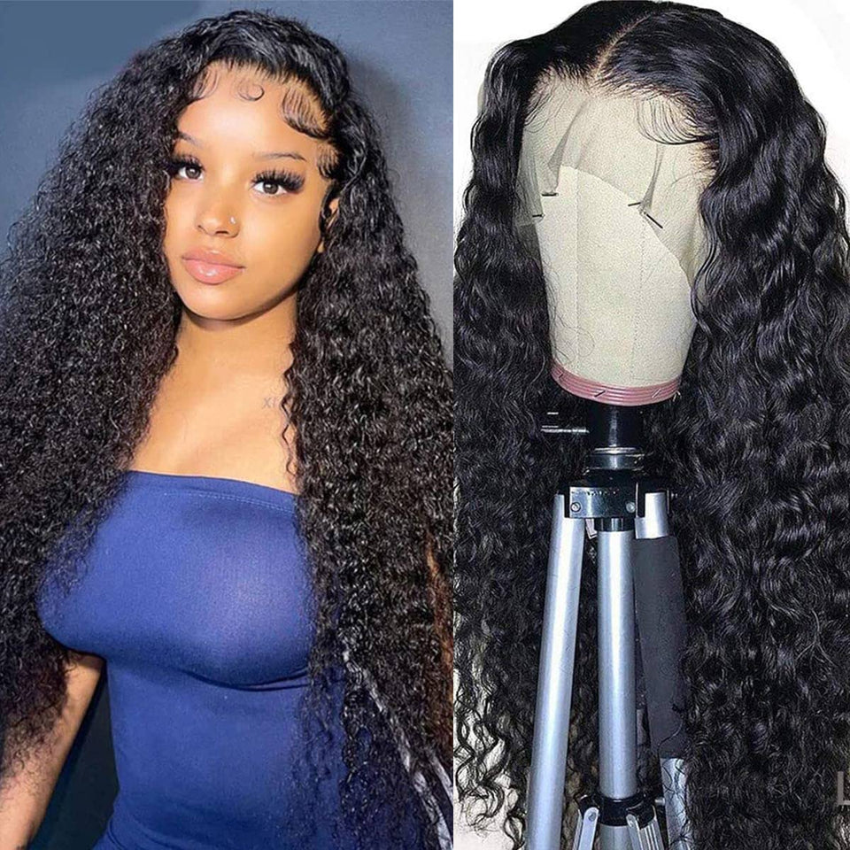 WPPIKK 13x4 lace front wig front view with natural hairline for versatile styling.